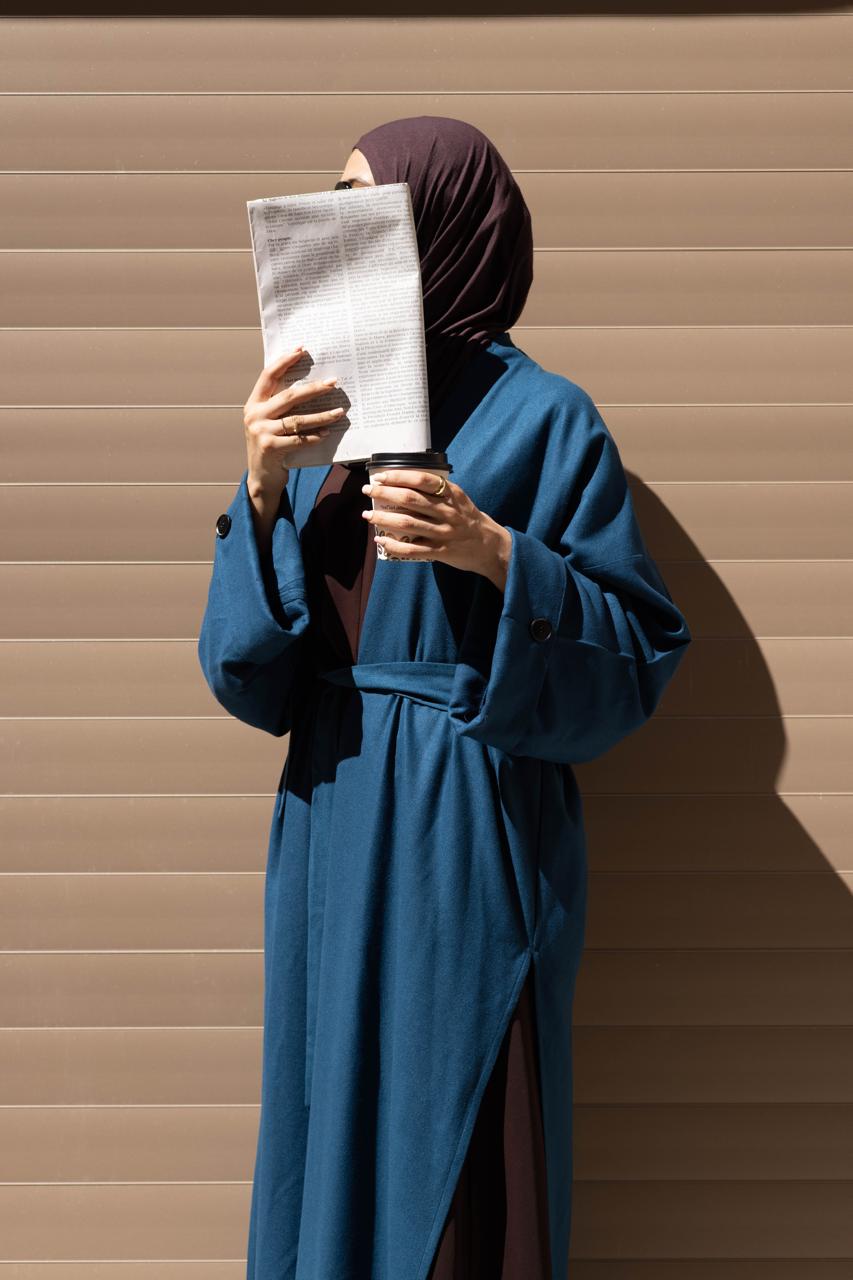 Abaya Coat Naya bleu