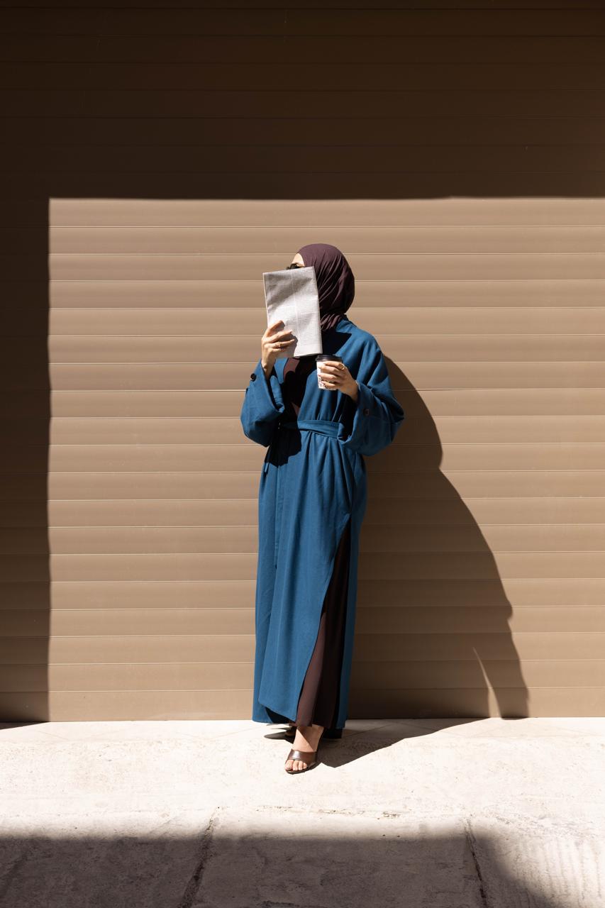 Abaya Coat Naya bleu
