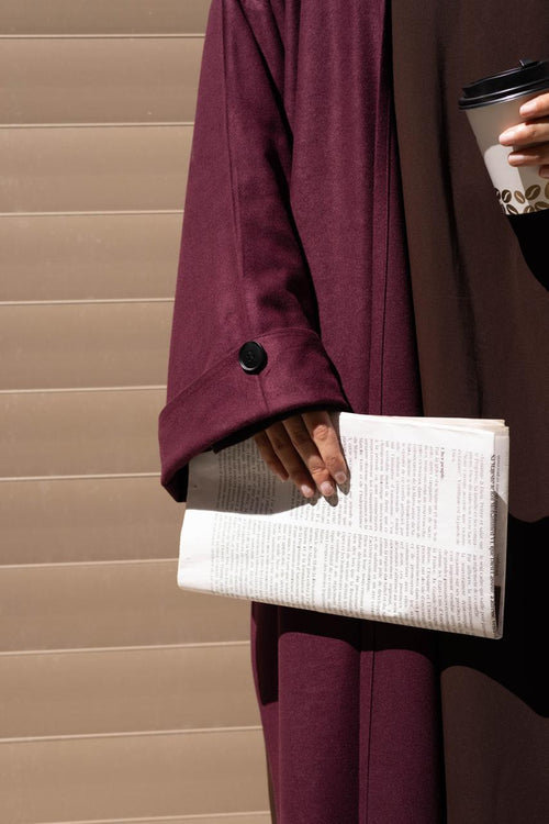 Abaya Coat Naya Burgundy
