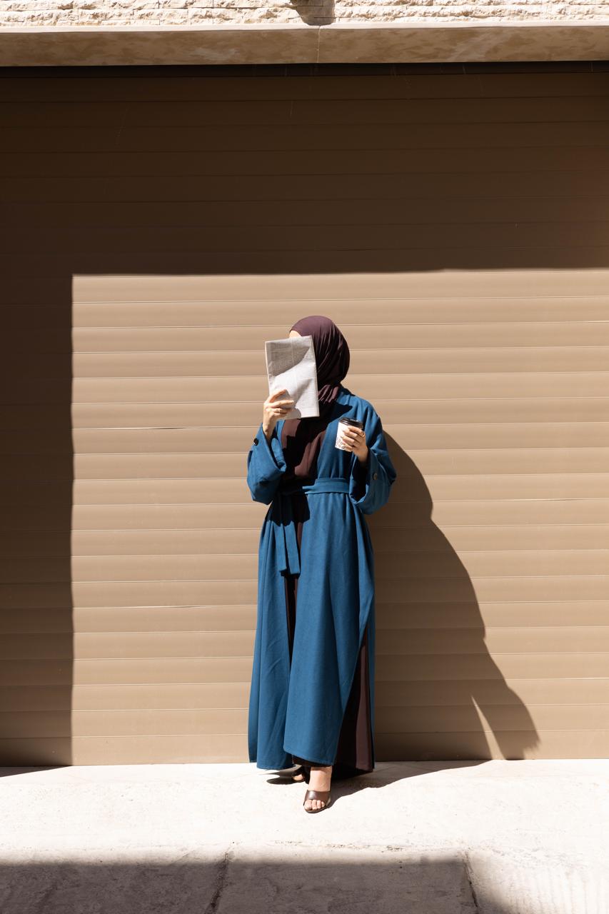 Abaya Coat Naya bleu