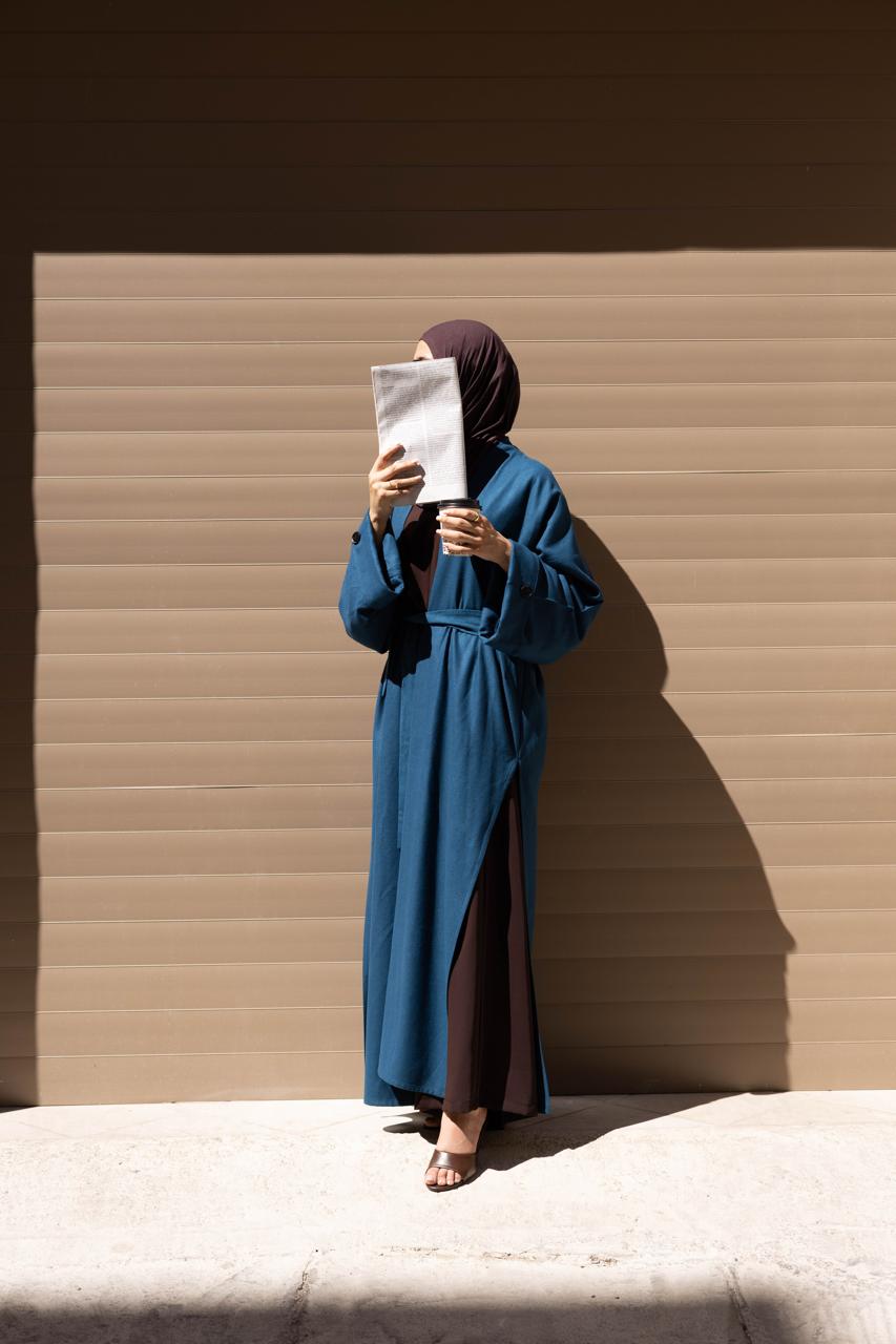 Abaya Coat Naya bleu