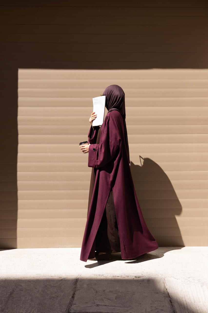 Abaya Coat Naya Burgundy