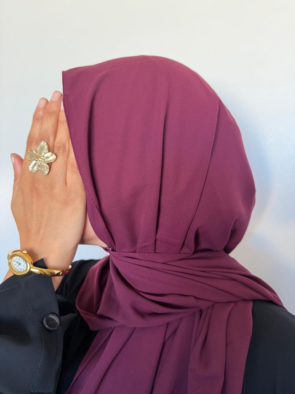 Hijab Mousseline Burgundy